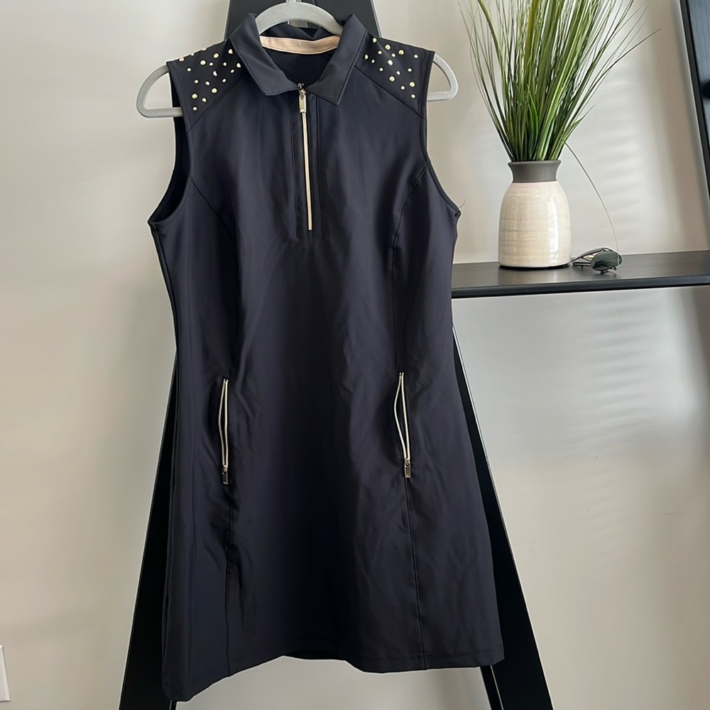 Black & Gold Golf Dress